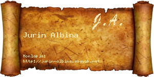 Jurin Albina névjegykártya